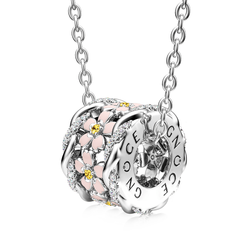 Cherry Blossoms Drum Necklace image number 0