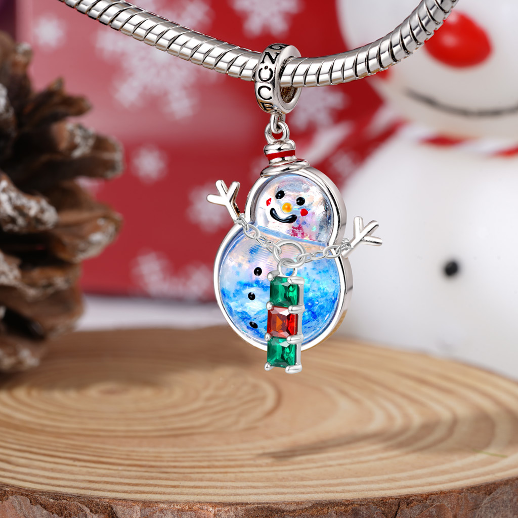 Christmas Snowman Quicksand Pendant image number 3