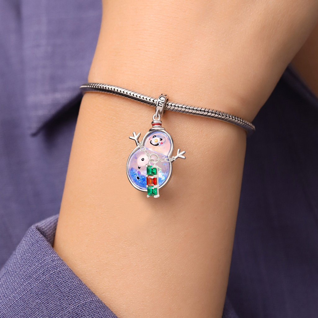 Christmas Snowman Quicksand Pendant image number 6