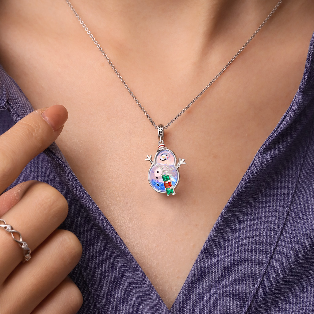 Christmas Snowman Quicksand Pendant image number 5