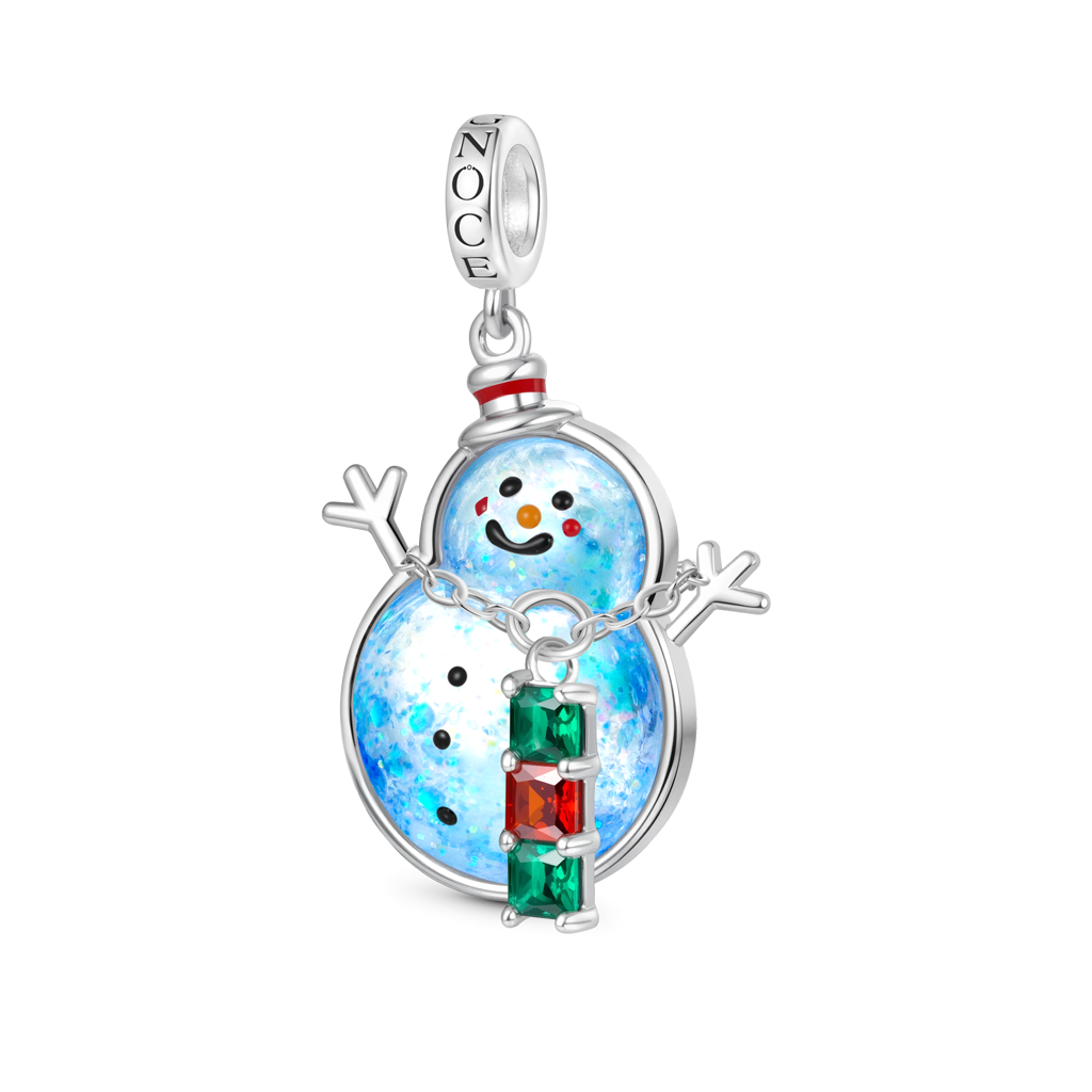 Christmas Snowman Quicksand Pendant image number 1