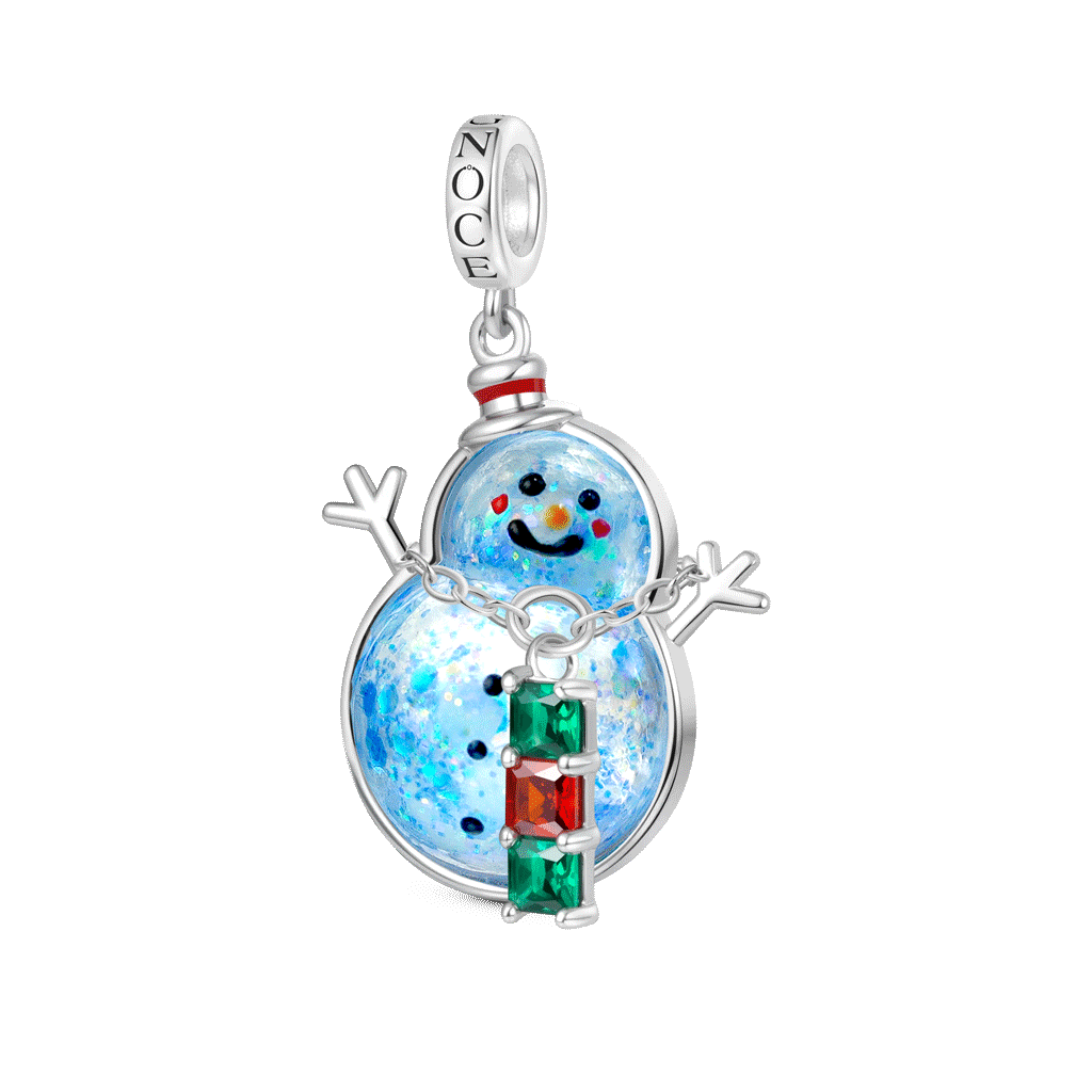 Christmas Snowman Quicksand Pendant image number 0