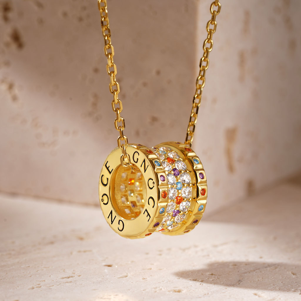 "Colorful World" Drum Pendant Necklace image number 2