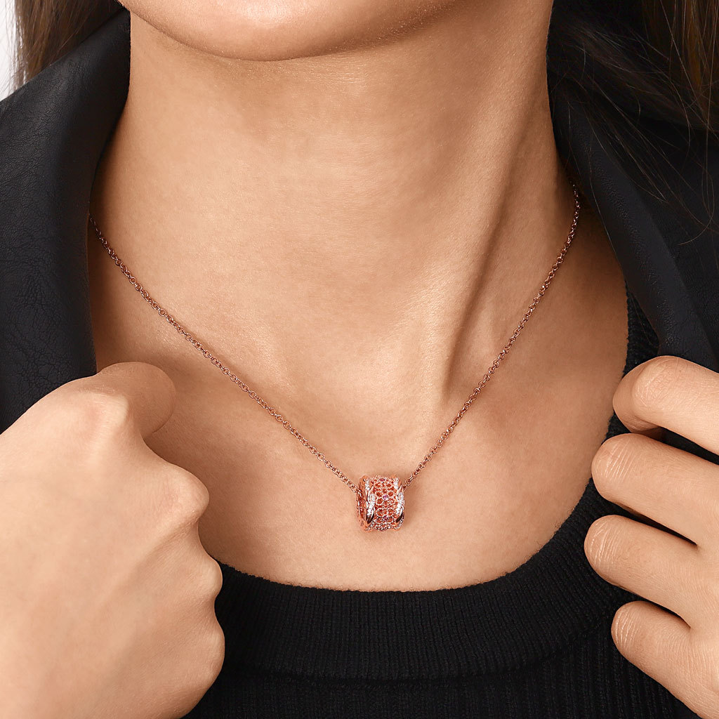 Flower Vintage Infinity Drum Necklace image number 3