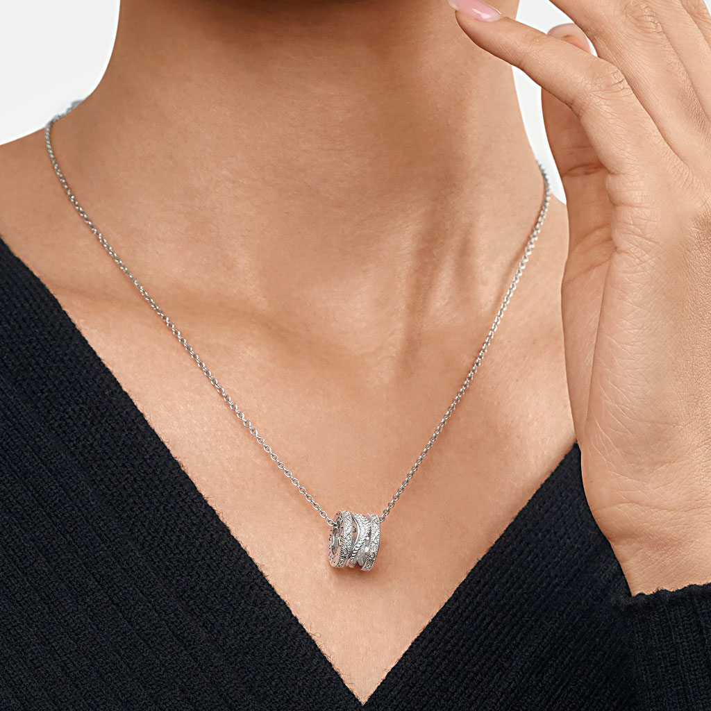 Angel Wing Drum Pendant Necklace image number 4