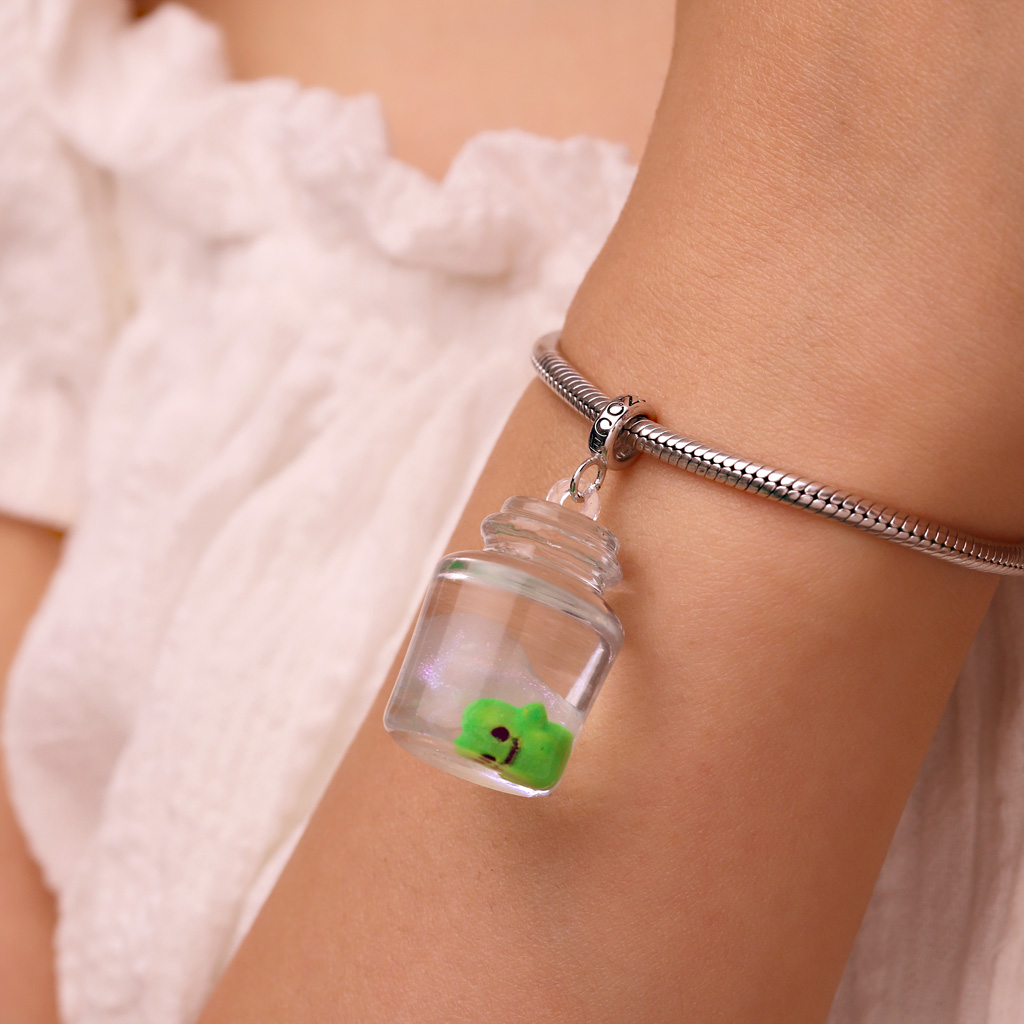 Ghost Glass Bottle Pendant image number 5