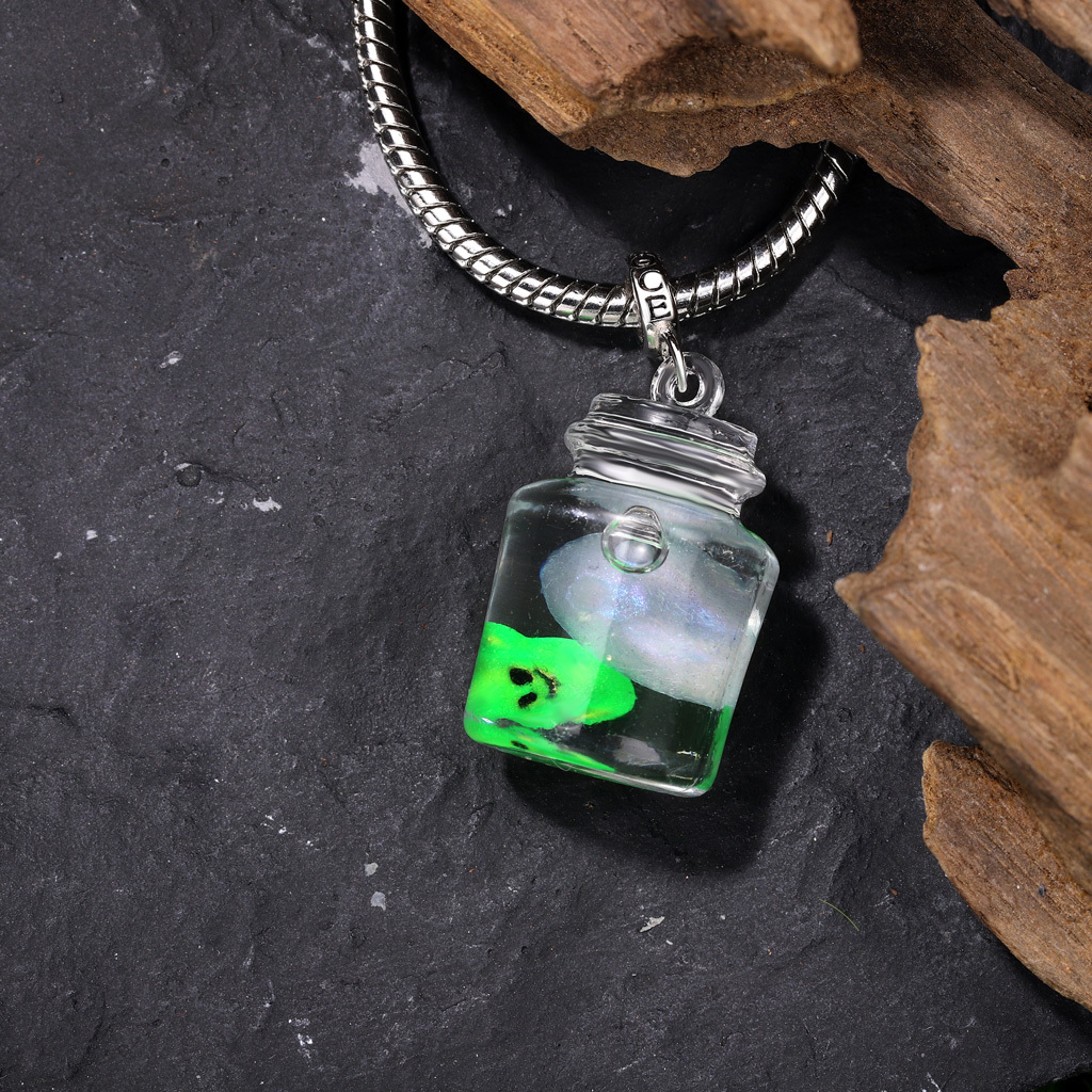 Ghost Glass Bottle Pendant image number 3