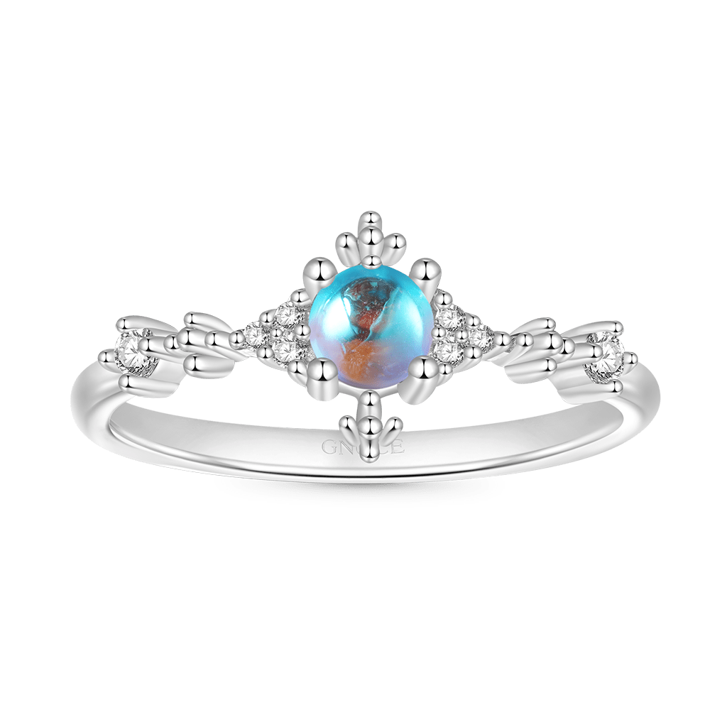 Blue Fire Moonstone Promise Ring image number 0