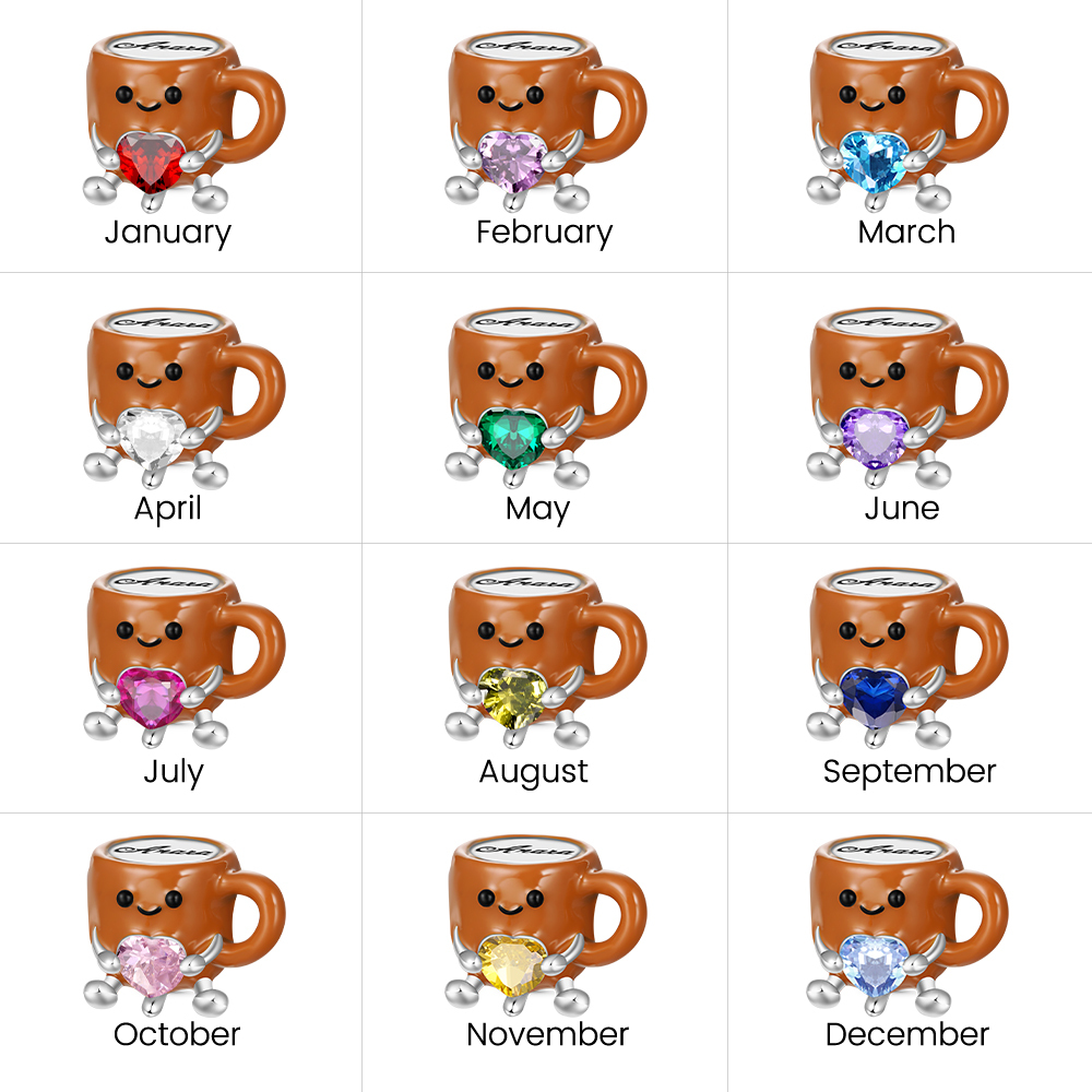 Coffee Cup Embraces Love Charm image number 3