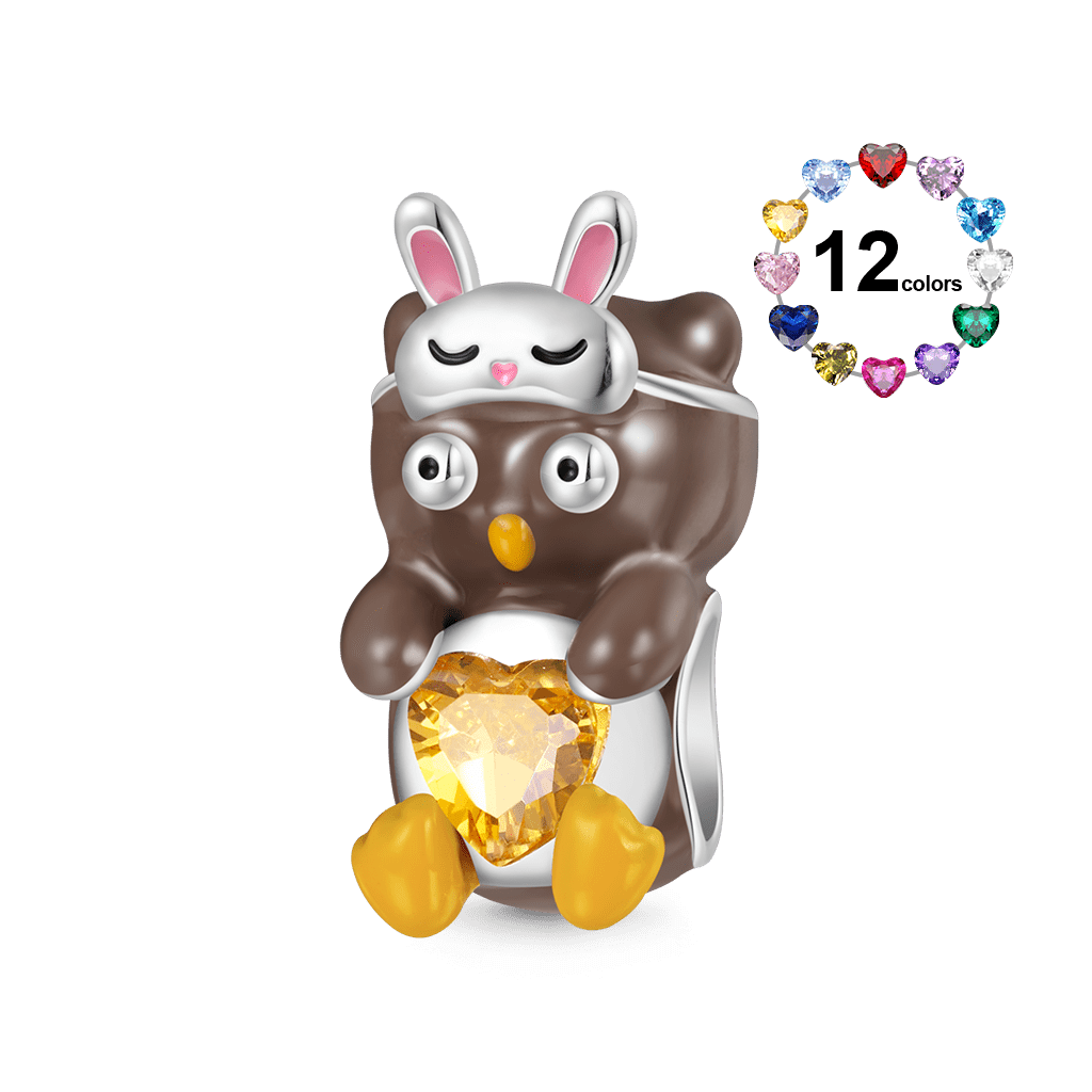 Owl Embraces Love Charm image number 0