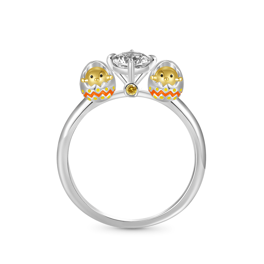 Easter Egg Shell Diamond Ring image number 0