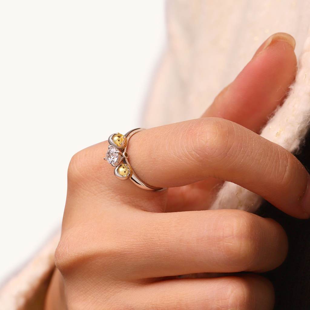 Easter Egg Shell Diamond Ring image number 4