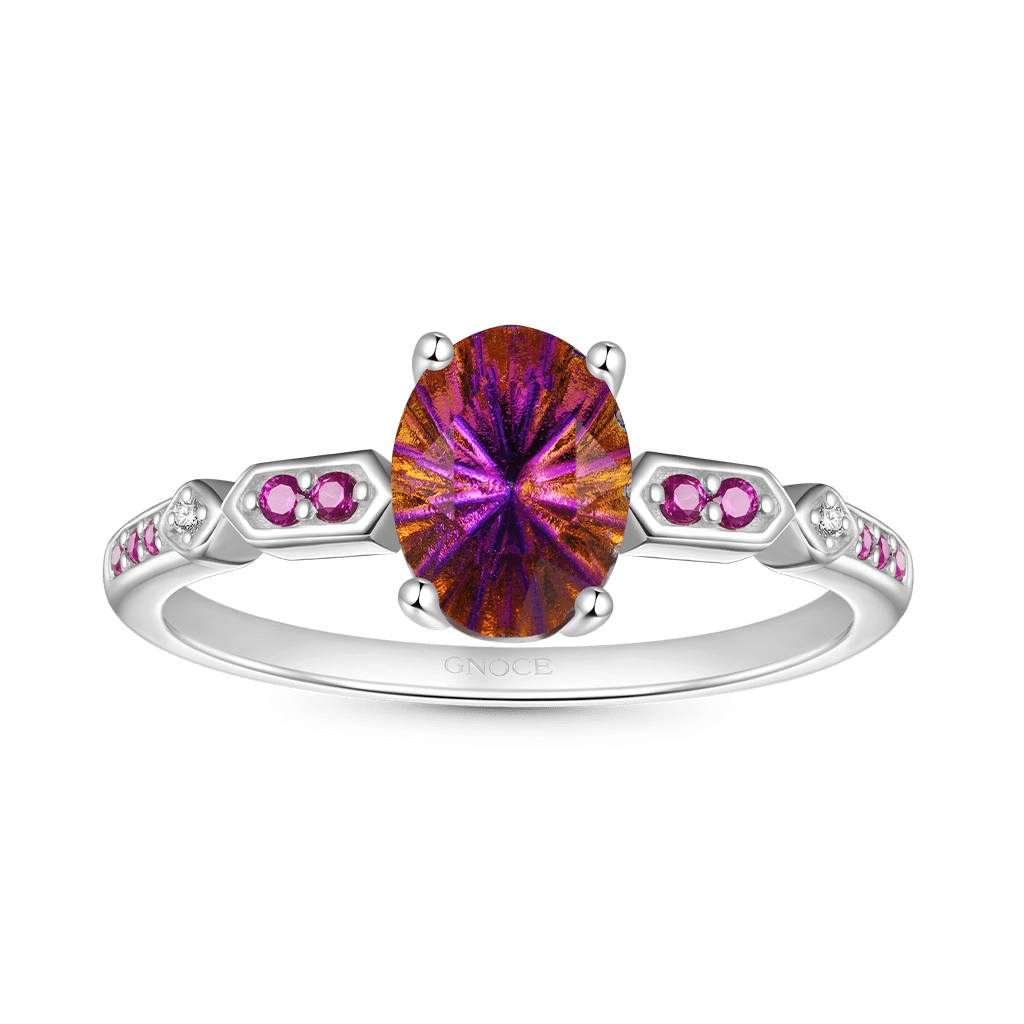 Egg-shaped Diamond Promise Ring image number 0