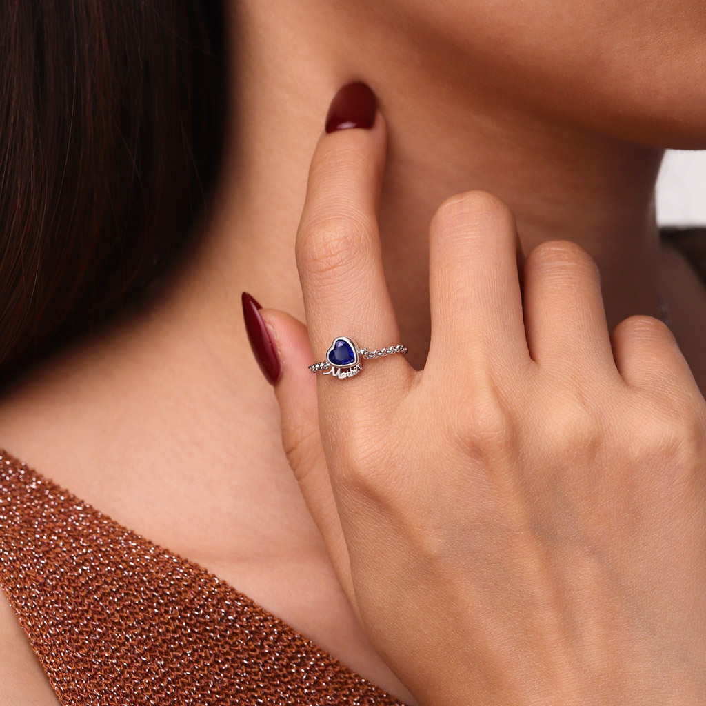 Heart Mother Chain Ring image number 5