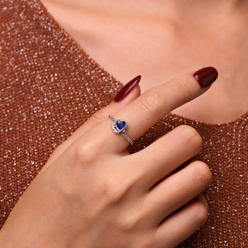 Heart Mother Chain Ring image number 4