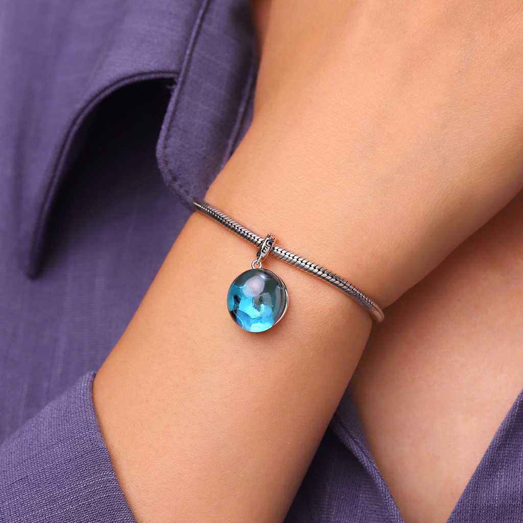 Hammerhead Shark Glass Pendant image number 5