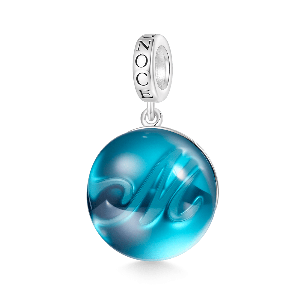 Letter Sea Glass Projection Pendant image number 2
