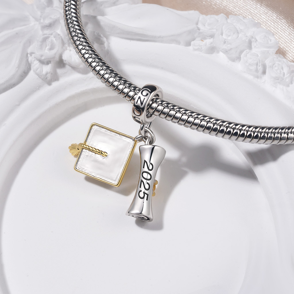 Engravable Bachelor Cap Pendant image number 3