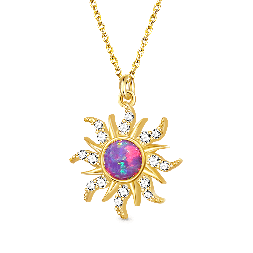 Dopamine Golden Sun Opal Necklace image number 0