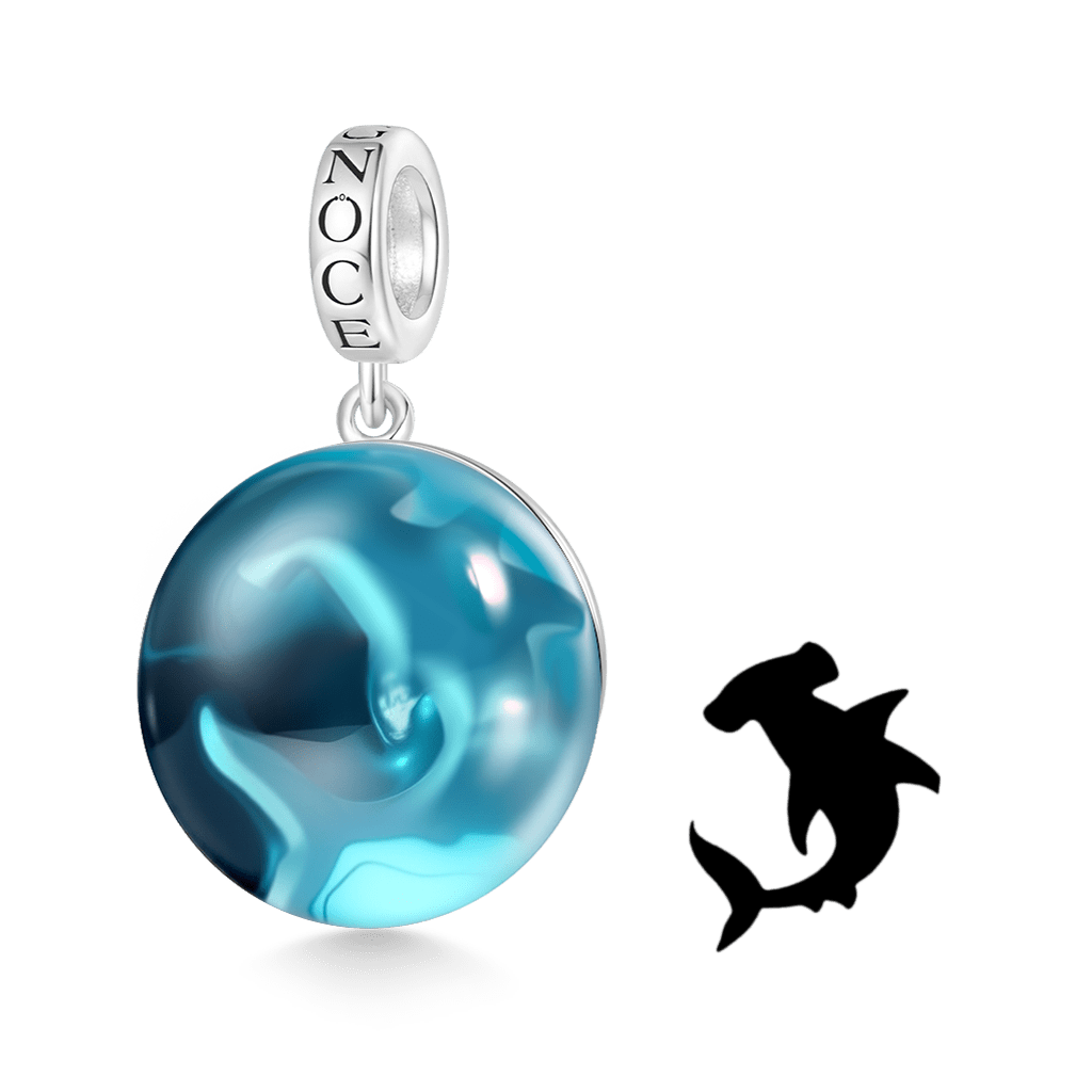 Hammerhead Shark Glass Pendant image number 0