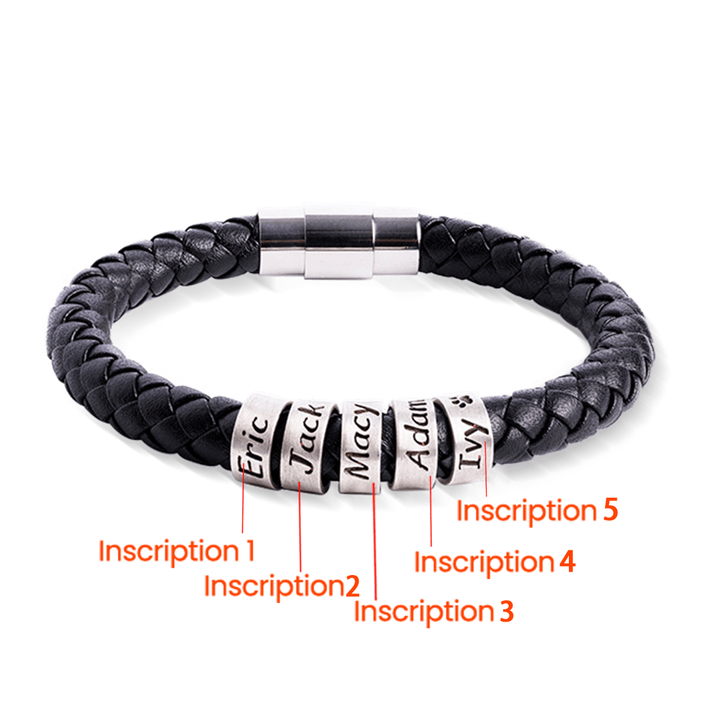 Hip-hop Braided Leather Bracelet image number 1