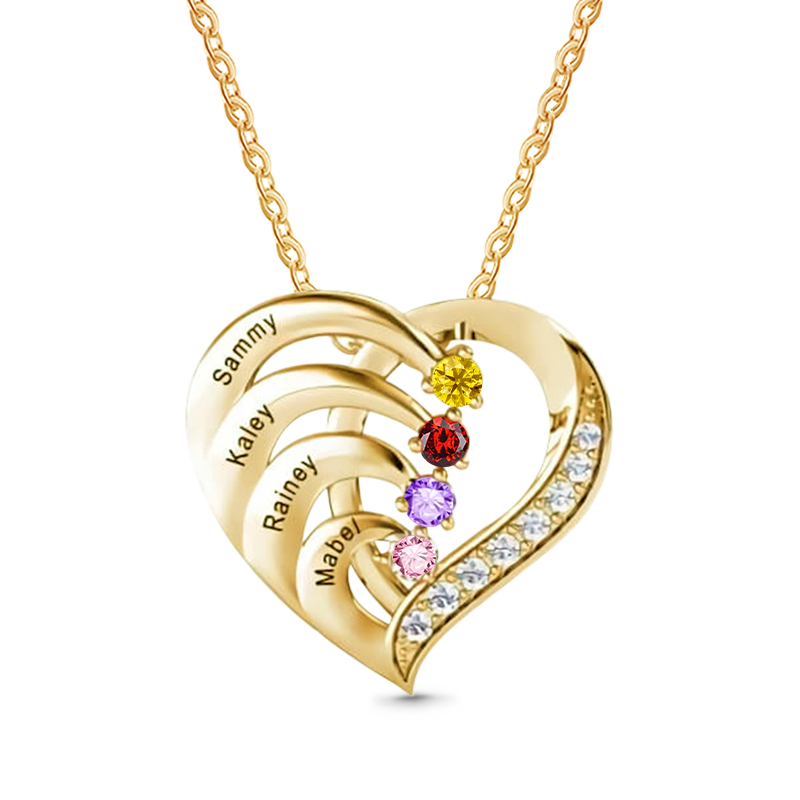Personalized Heart Necklace image number 4