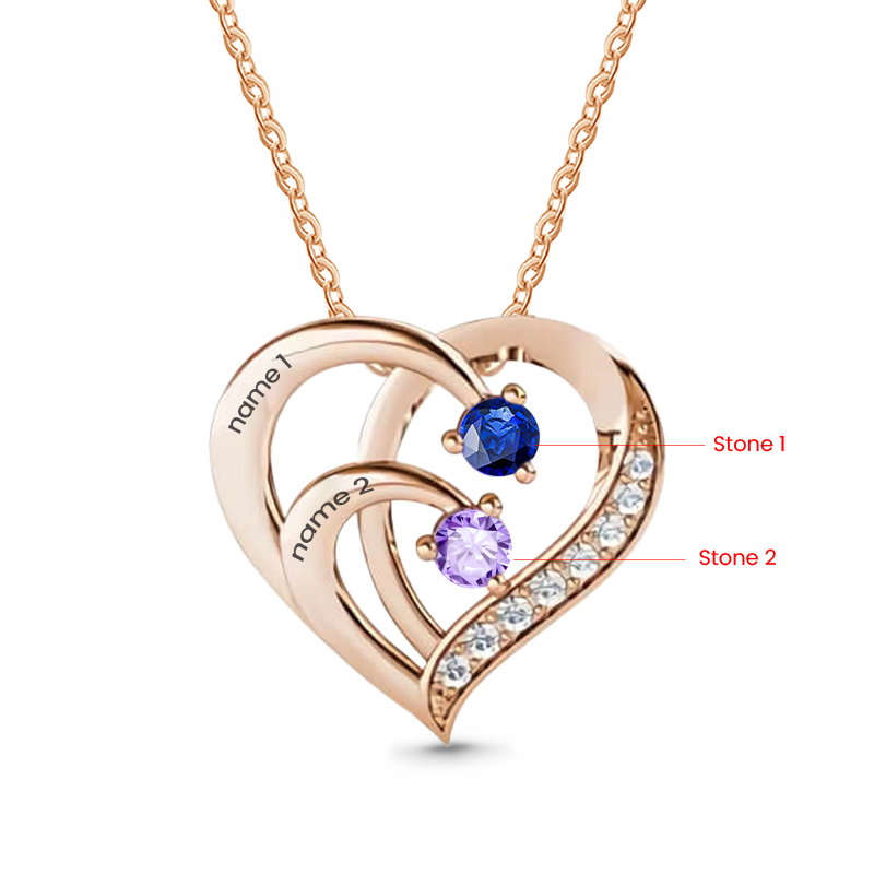 Personalized Heart Necklace image number 1