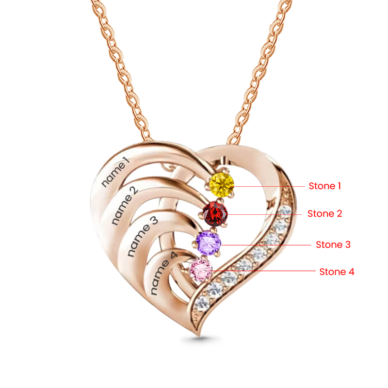 Personalized Heart Necklace image number 3