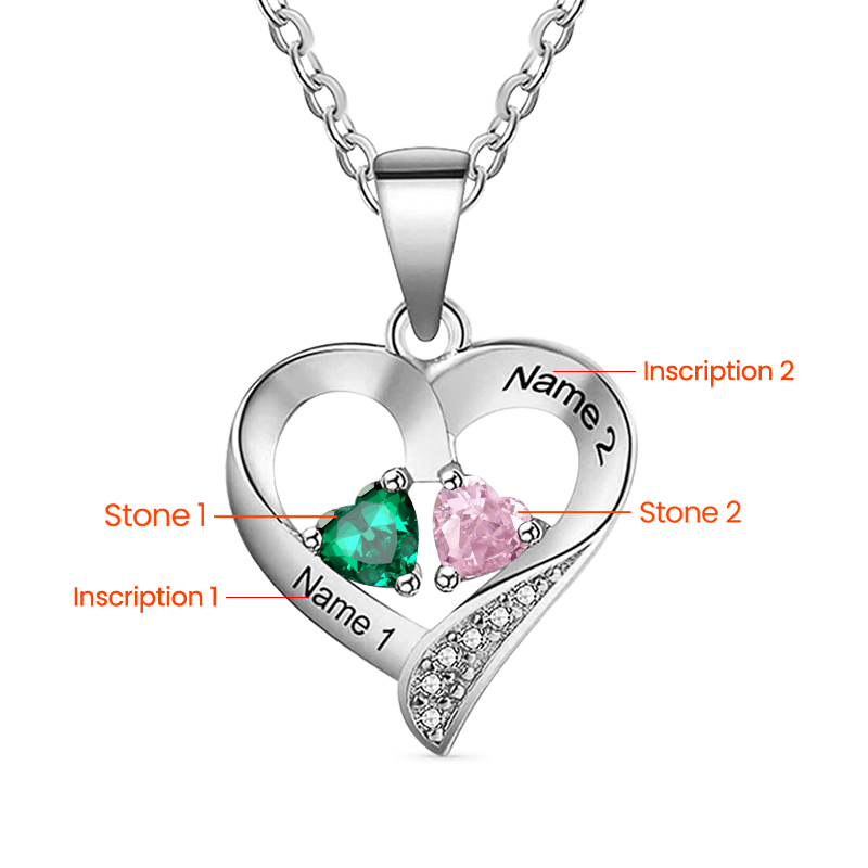 Heart Diamonds Necklace image number 1