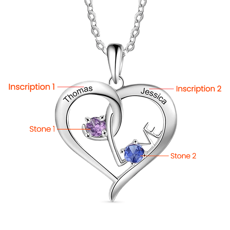 Simple Love Interlaced Necklace image number 1