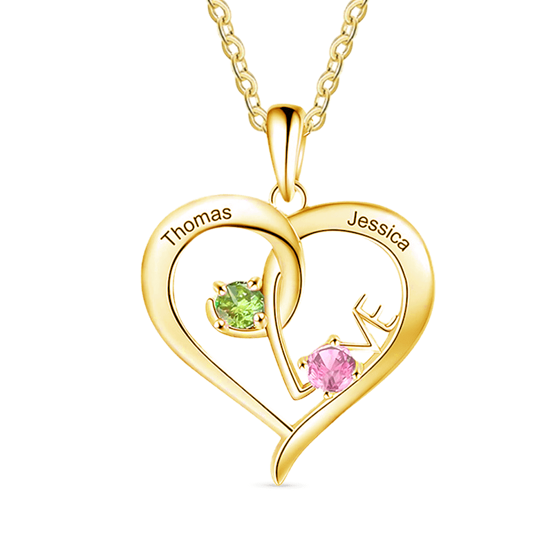 Simple Love Interlaced Necklace image number 2