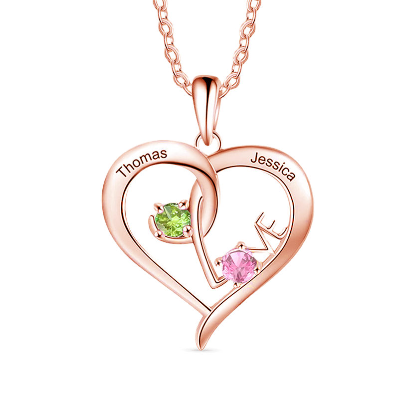 Simple Love Interlaced Necklace image number 3