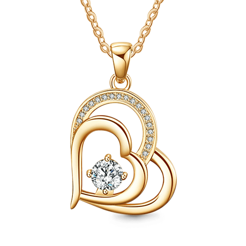 Double Love Heart Necklace image number 2