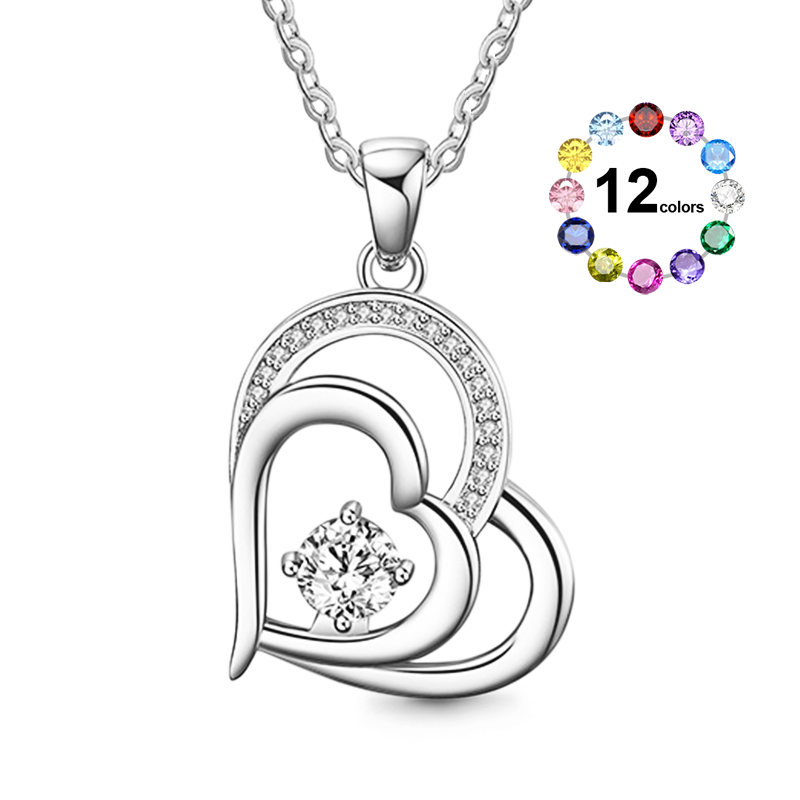 Double Love Heart Necklace image number 0