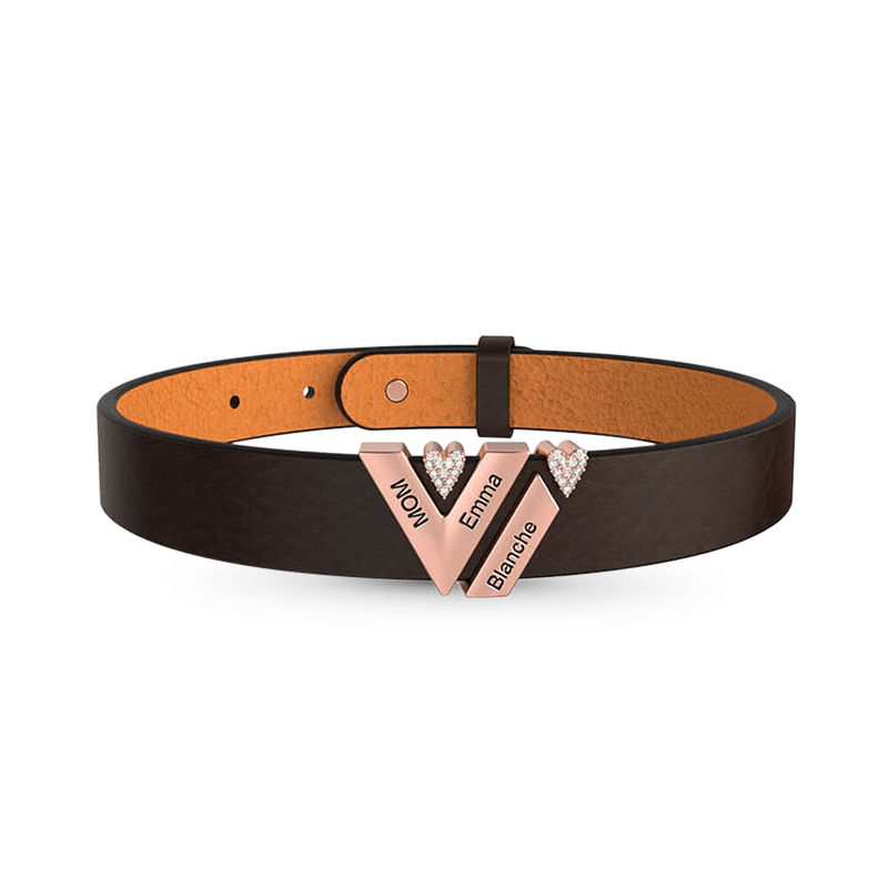 Black Punk DIY Leather Bracelet image number 3