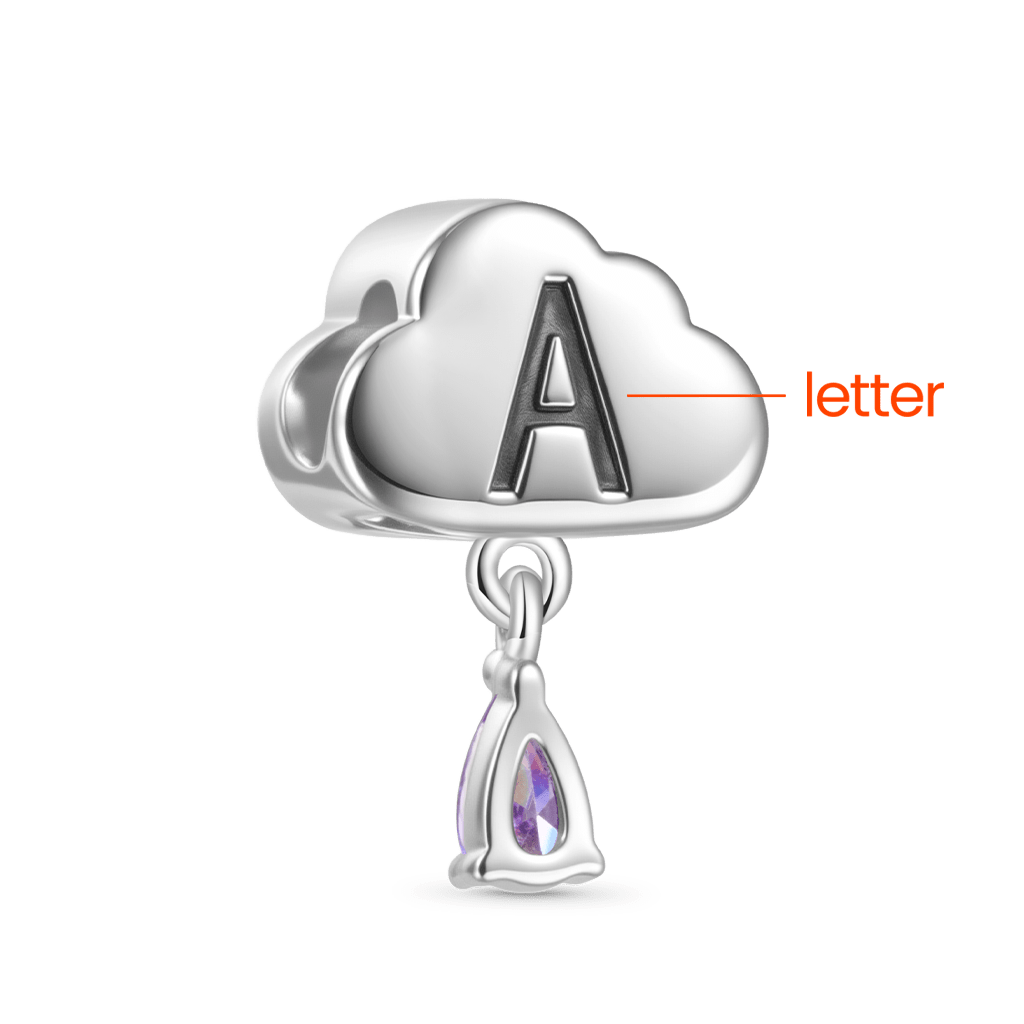 Pink Cloud Water Drop Charm image number 1