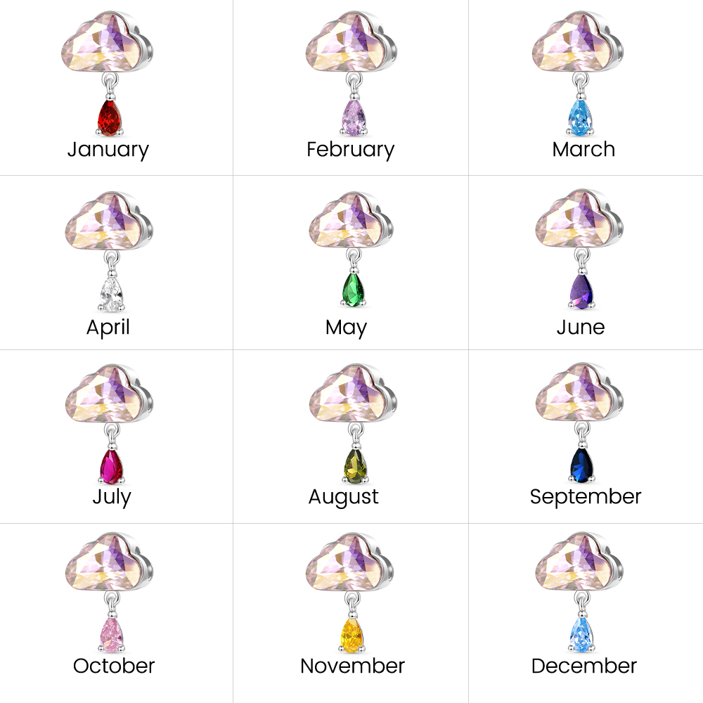 Pink Cloud Water Drop Charm image number 3