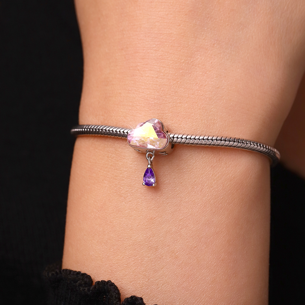 Pink Cloud Water Drop Charm image number 6