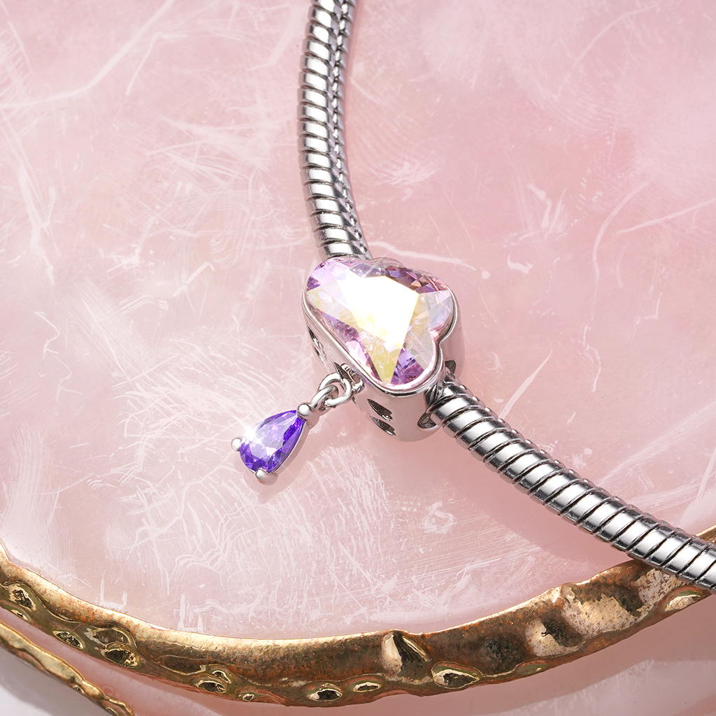 Pink Cloud Water Drop Charm image number 4