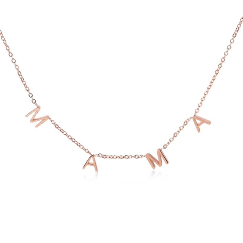 MAMA Pave Letter Necklace image number 2
