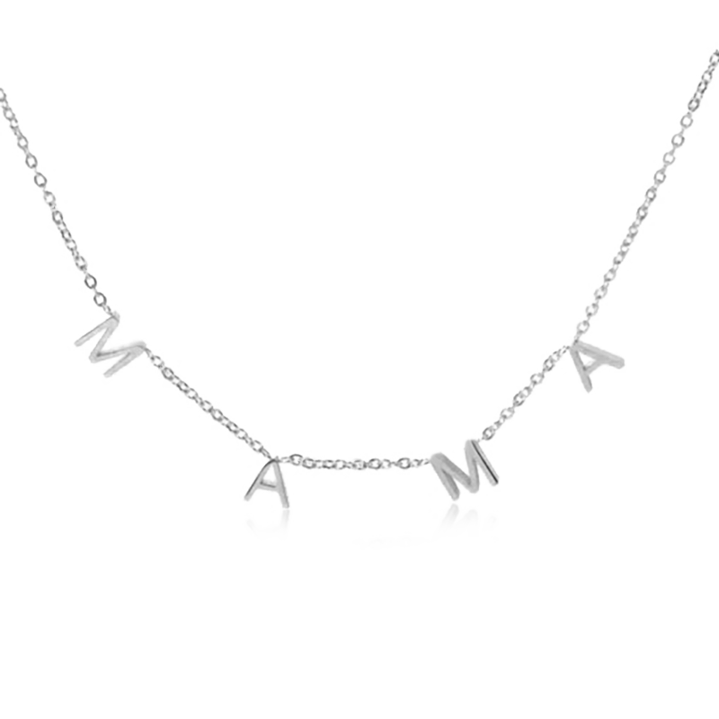 MAMA Pave Letter Necklace image number 3