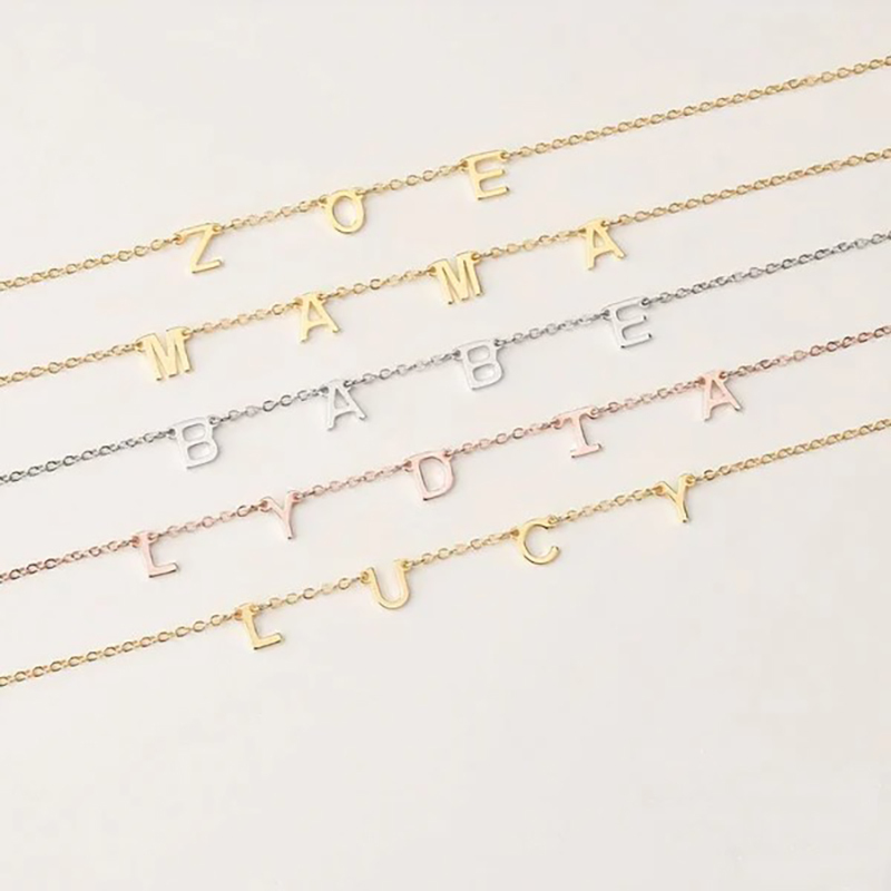 MAMA Pave Letter Necklace image number 4