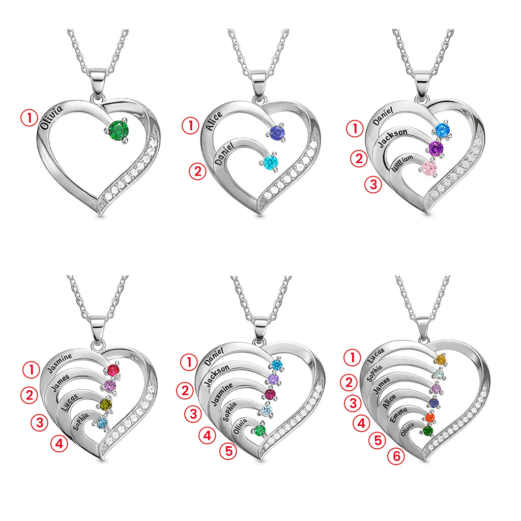 Creative Three-color DIY Heart Necklace image number 3