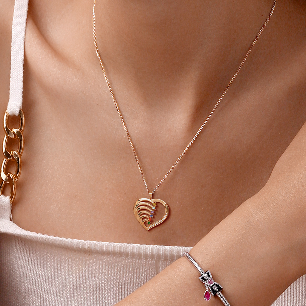 Creative Three-color DIY Heart Necklace image number 5