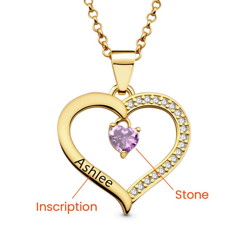 Heart Engravable Necklace image number 1
