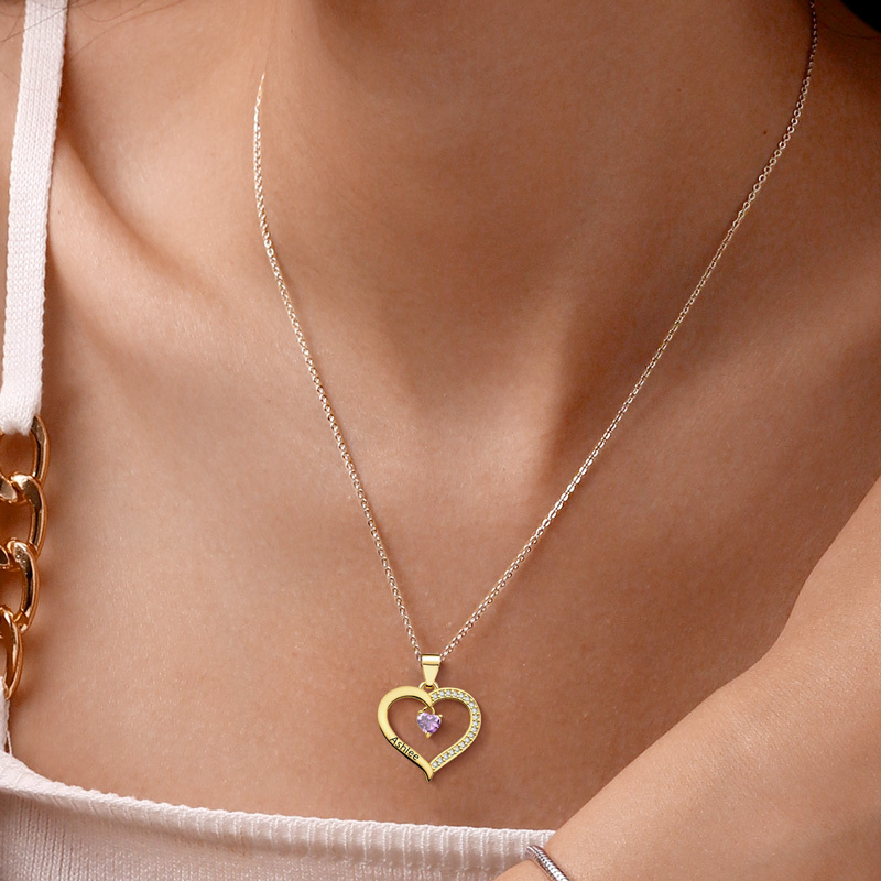 Heart Engravable Necklace image number 6