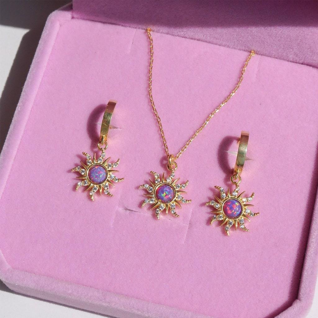 Dopamine Golden Sun Opal Earrings image number 1