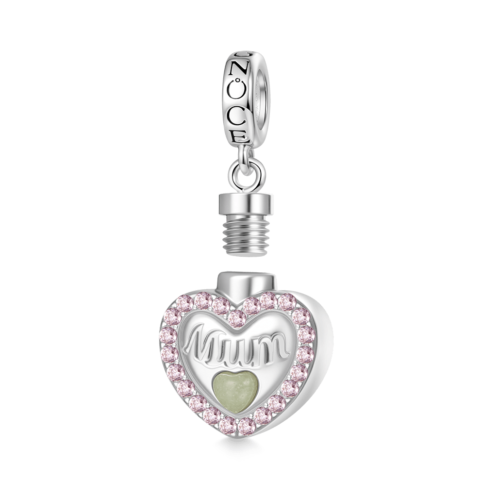 Mum Heart Memorial Urn Ashes Pendant image number 2