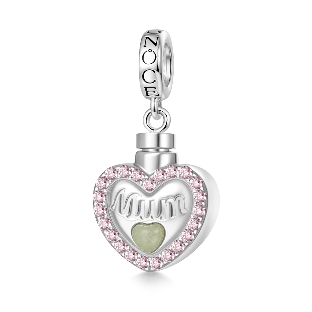 Mum Heart Memorial Urn Ashes Pendant image number 1