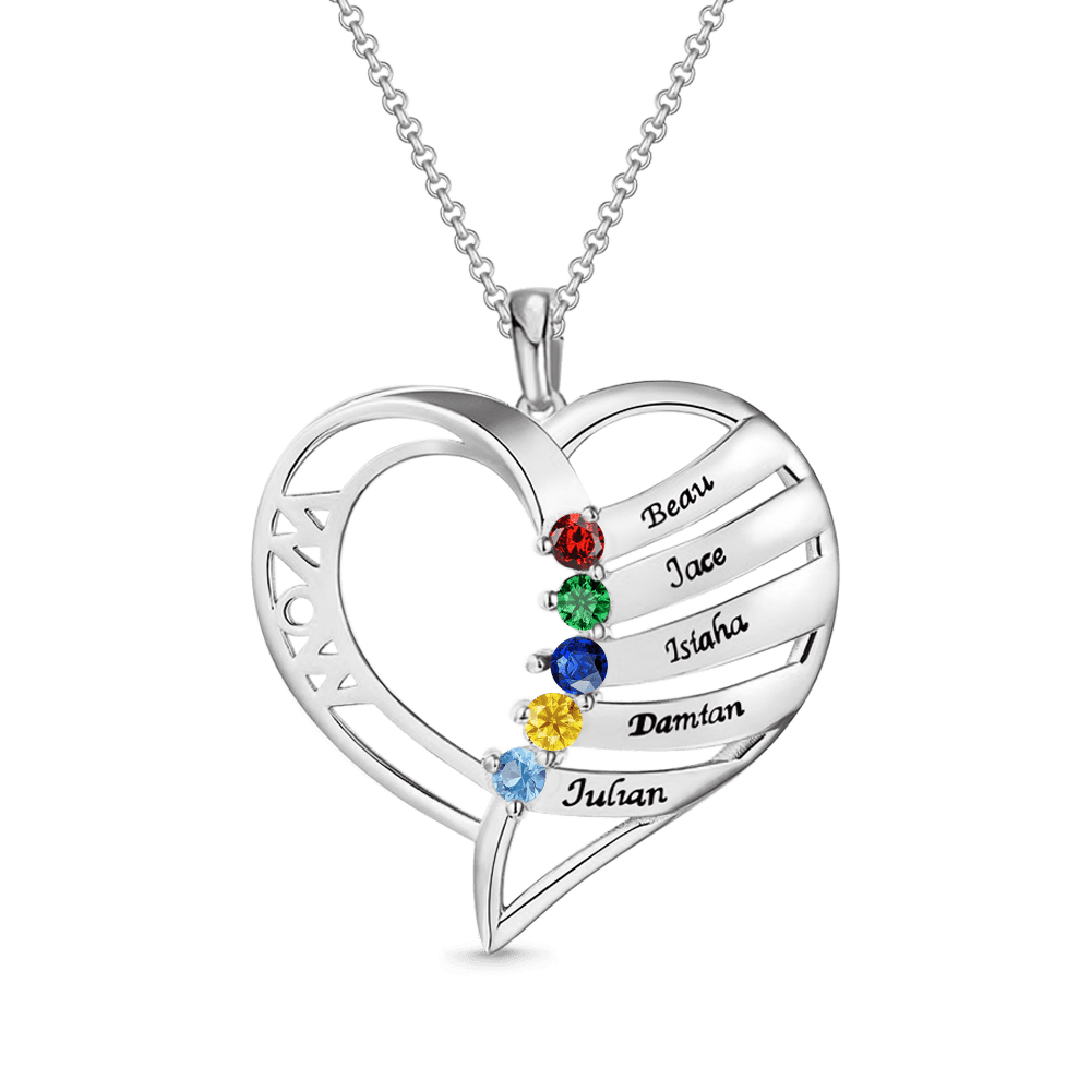 MOM Heart Memory Necklace image number 2